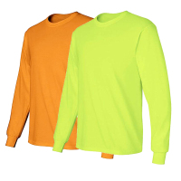 Safety-Long-Sleeve-T-Shirt-High-visibility-Orange-Green-1