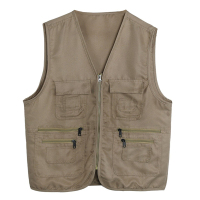 Outdoor-Casual-Fishing-Multi-Pockets-V-Neck-Cargo-Mens-Poly-Cotton-Work-Vest-2