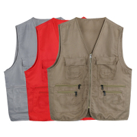 Outdoor-Casual-Fishing-Multi-Pockets-V-Neck-Cargo-Mens-Poly-Cotton-Work-Vest-5