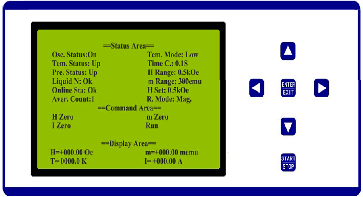 Display interface of DXV-60 VSM