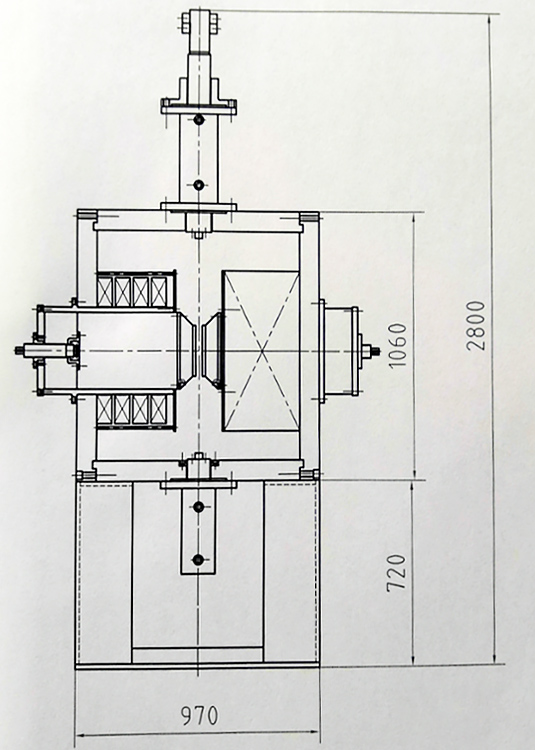 Packaging of bidirectional mechanical limit magnetic field press