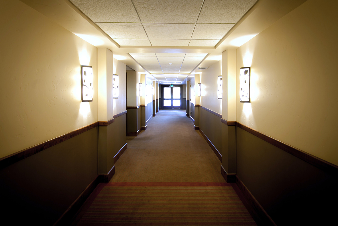Infrared sensors and microwave sensors are used in Staircases &  Corridors