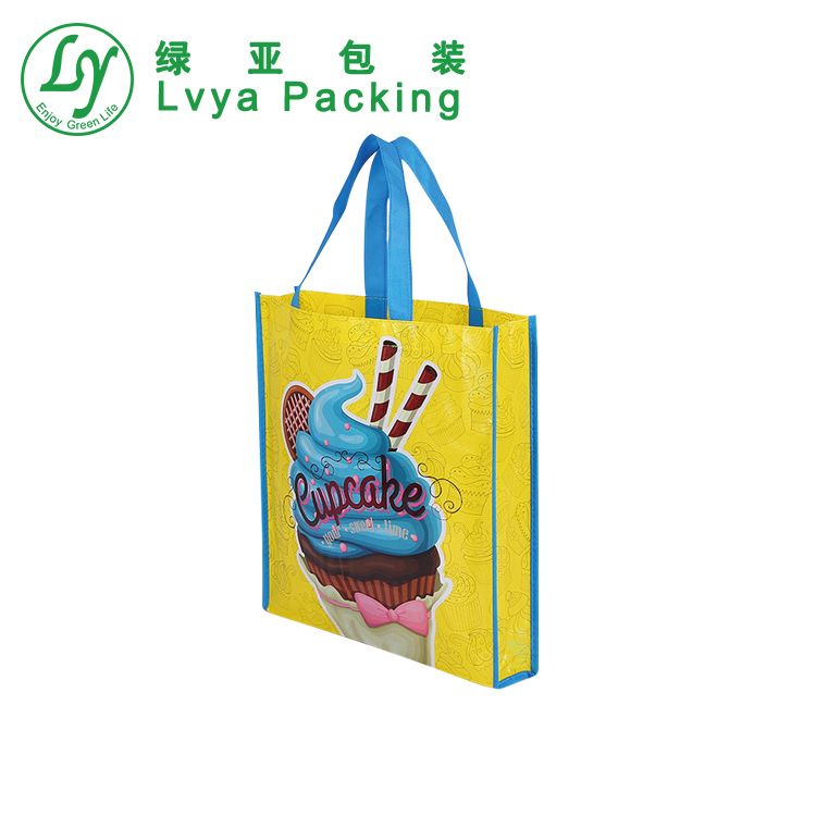 CustomPrintedEcoFriendlyReusableWaterproofDieCutPPLaminatedNonWovenToteShoppingBags-3