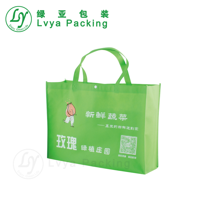 CustomCarryFabricBagNonWovenToteShoppingBagsWithButton-2