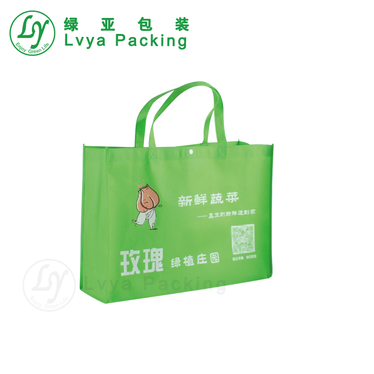 CustomCarryFabricBagNonWovenToteShoppingBagsWithButton-3