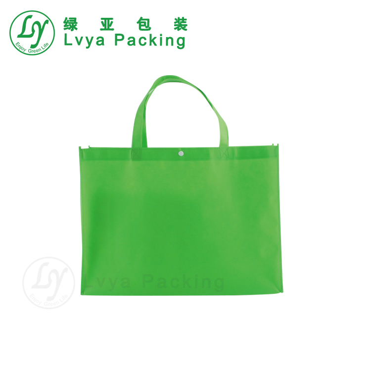 CustomCarryFabricBagNonWovenToteShoppingBagsWithButton-4