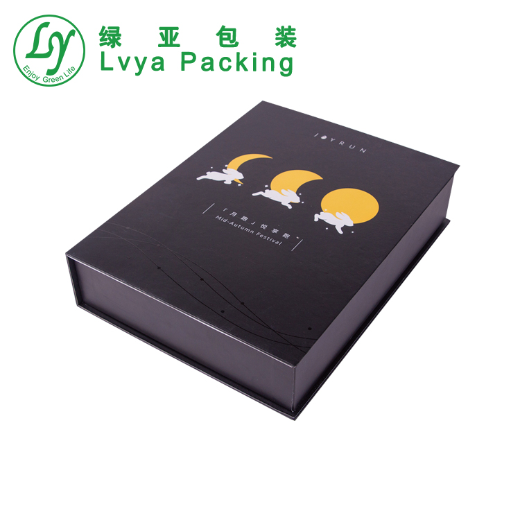 Packaginggiftboxbookstylemagneticlidprintlogopapermooncakegiftsboxespackagingbox-1