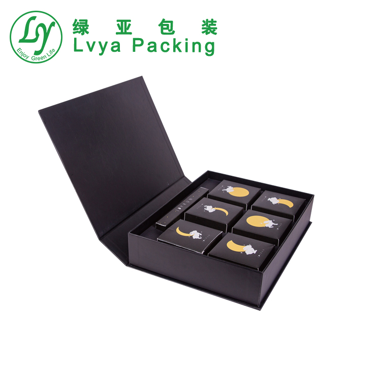 Packaginggiftboxbookstylemagneticlidprintlogopapermooncakegiftsboxespackagingbox-4