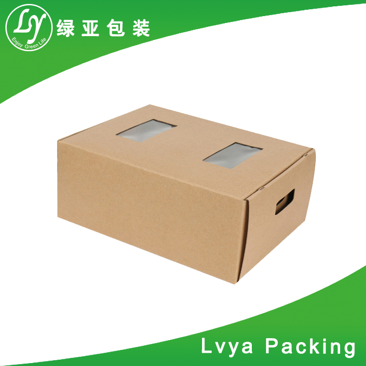 WholesaleLargeRecycleCartonCardboardCorrugatedKraftPaperBoxesforShippingPackageWithPVCWindow-1