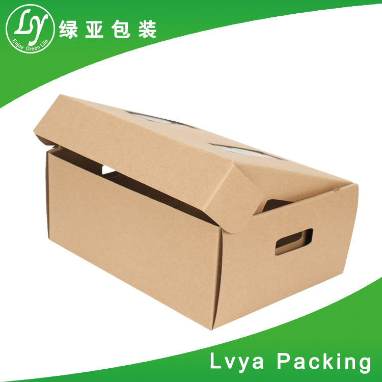 WholesaleLargeRecycleCartonCardboardCorrugatedKraftPaperBoxesforShippingPackageWithPVCWindow-3