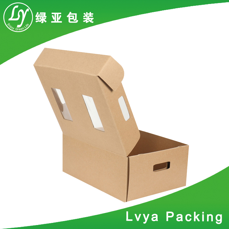 WholesaleLargeRecycleCartonCardboardCorrugatedKraftPaperBoxesforShippingPackageWithPVCWindow-4