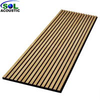 SOLACOUSTICbuildingmaterialinteriorWallCeilingDecorationFlutedWoodSlatBoardPanels-990