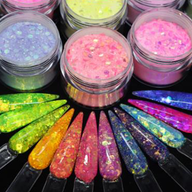 Glitter Dipping Powder Glitter Dip Powder Noctilucent Fluorescent