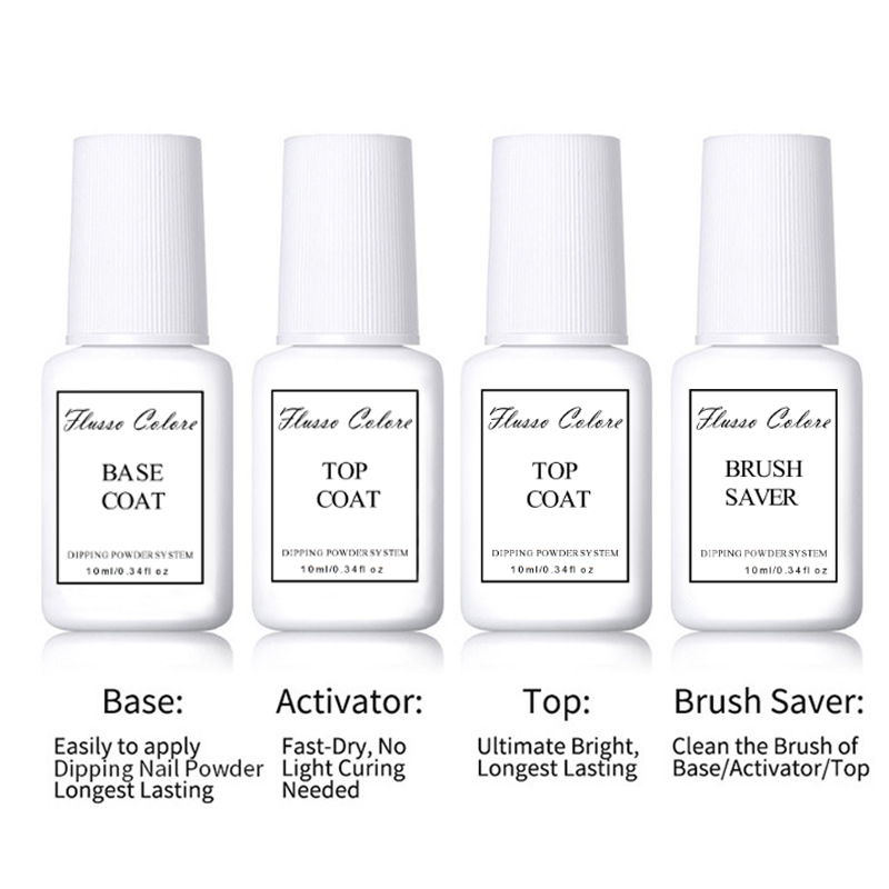 FLUSSO COLORE Dip Powder Kit Need Not Lamp Fast Dry with Pumpkin Ghost