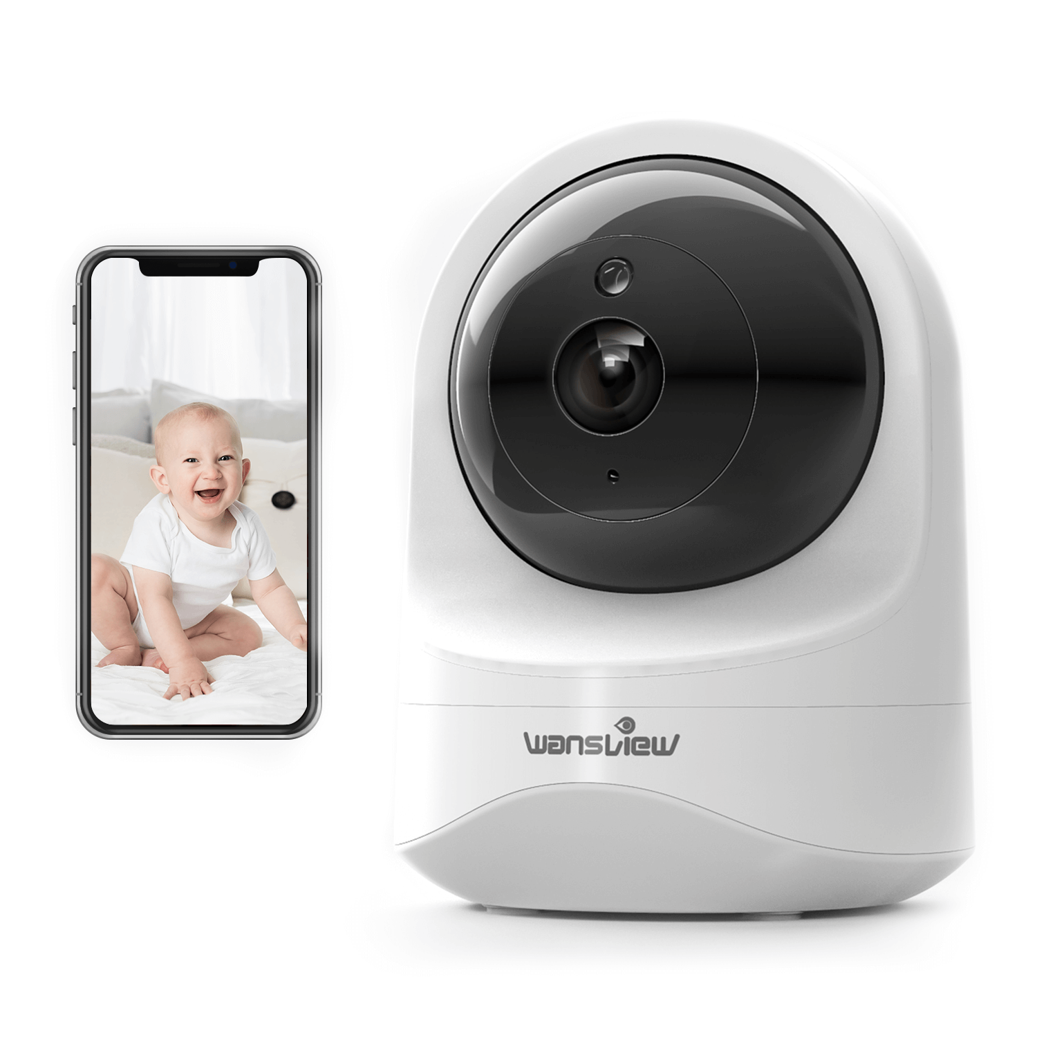  Wansview Indoor Security Camera 4pcs, 1080PHD WiFi Indoor  Camera, Baby Camera, Baby Monitor, Pet Camera, Realtime Alert Two-Way Audio  Night Vision, Compatible with Alexa : Baby