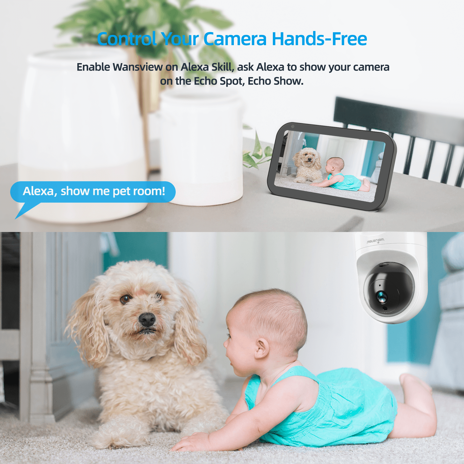 Wansview 2K Baby Monitor Camera Pet Dog Camera Indoor 767311993512