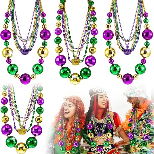 Jumbo Ball Mardi Gras Beads Necklaces and Assorted Costume Necklace ...