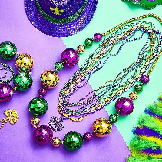 Jumbo Ball Mardi Gras Beads Necklaces and Assorted Costume Necklace ...