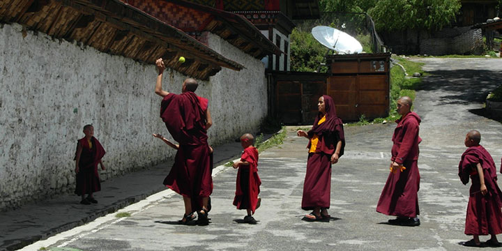 Monks in Bhutan