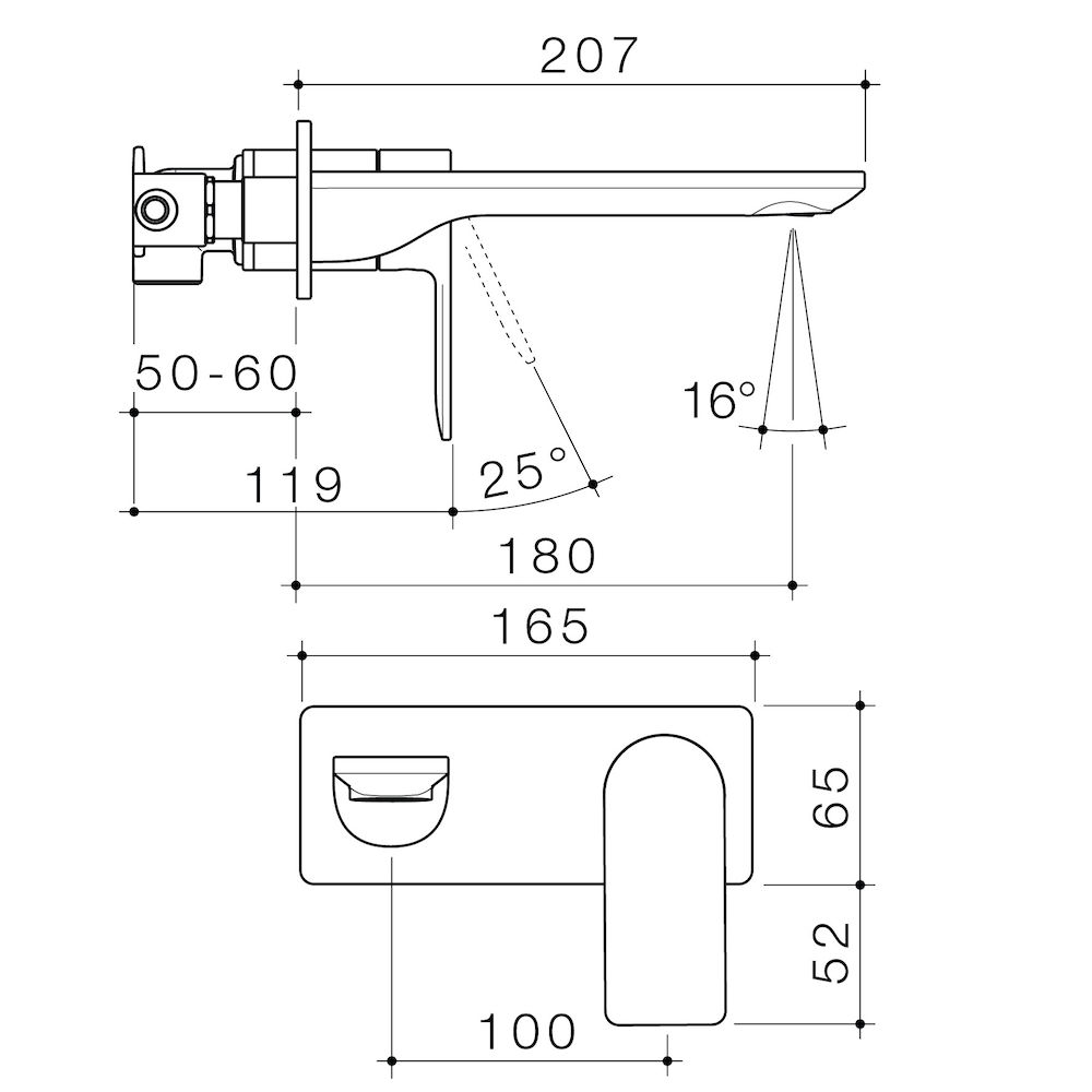 52968_99632C6A-99632B6A-99632BB6A-99632GM6A-99632BN6A---Urbane-II---180mm-Wall-basin-bath-mixer---Rectangular-Cover-Plate---SALES-KIT_2