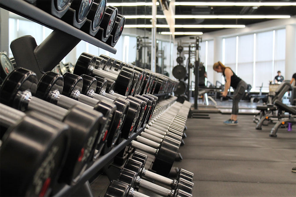 Indoor fitness room