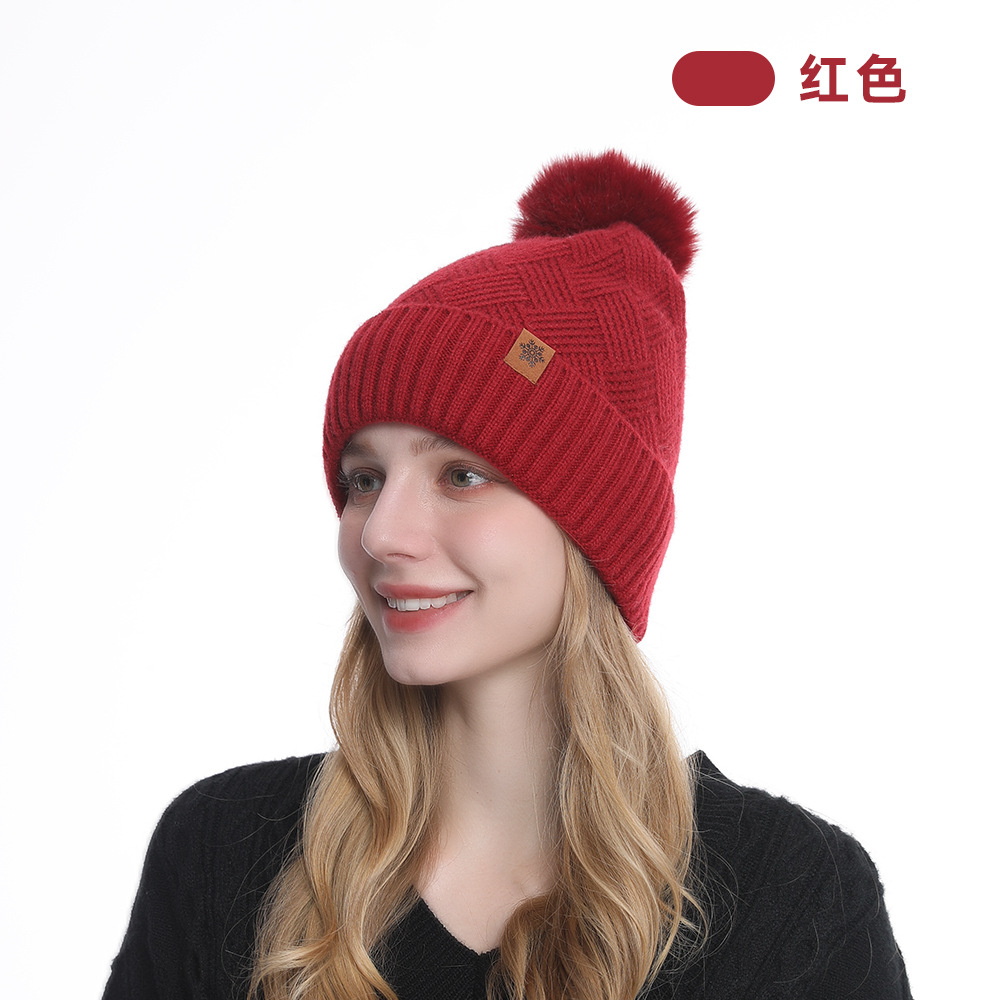 Paddedhundredanticoldwoolenknitcapwarmfashionablepulloverhat-10003