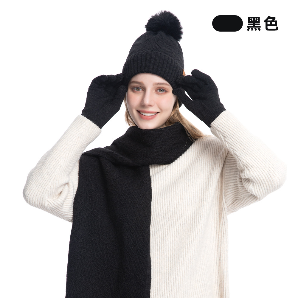 Paddedhundredanticoldwoolenknitcapwarmfashionablepulloverhat-10010