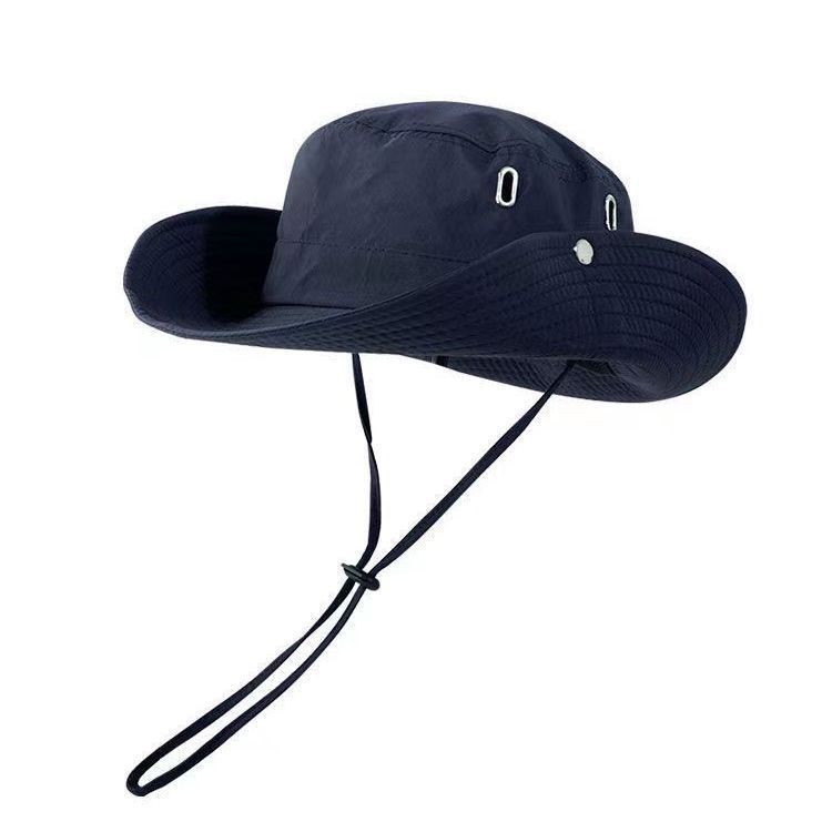 Outdoorfishinghikinghatwomendrawstringfishermanhatmenlargebrimmeshsunscreenshade-10003