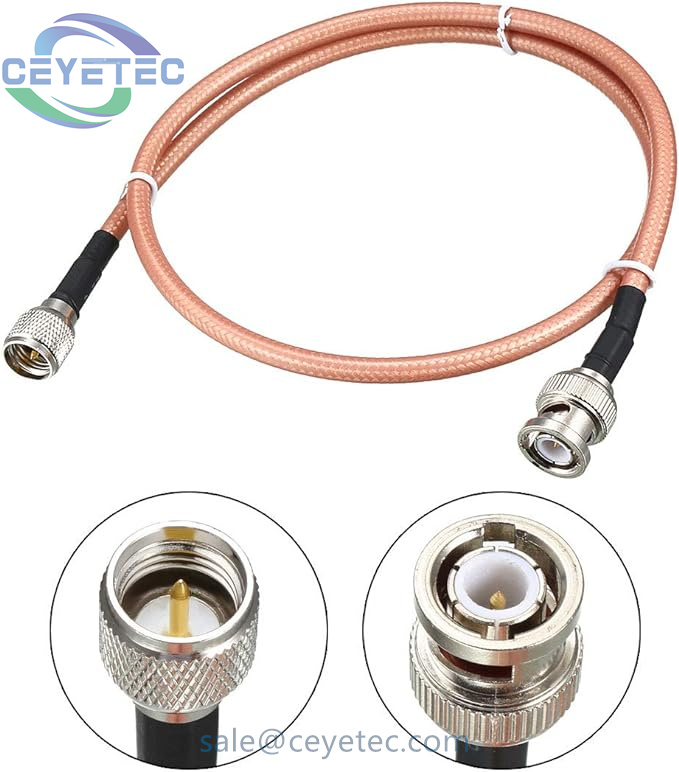 RG400 Cable With BNC Male to MINI UHF Male Cable Assembly-Ceyetec || RF ...