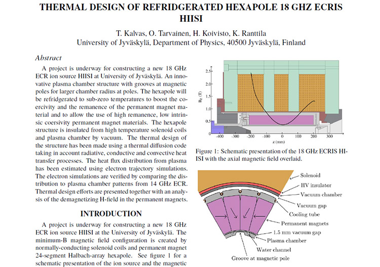 Dexinmag ECR Ion Source Hexapole Permanent Magnet for Thermal Design of Refridgerated Hexapole 18 GHZ ECRIS HIISI