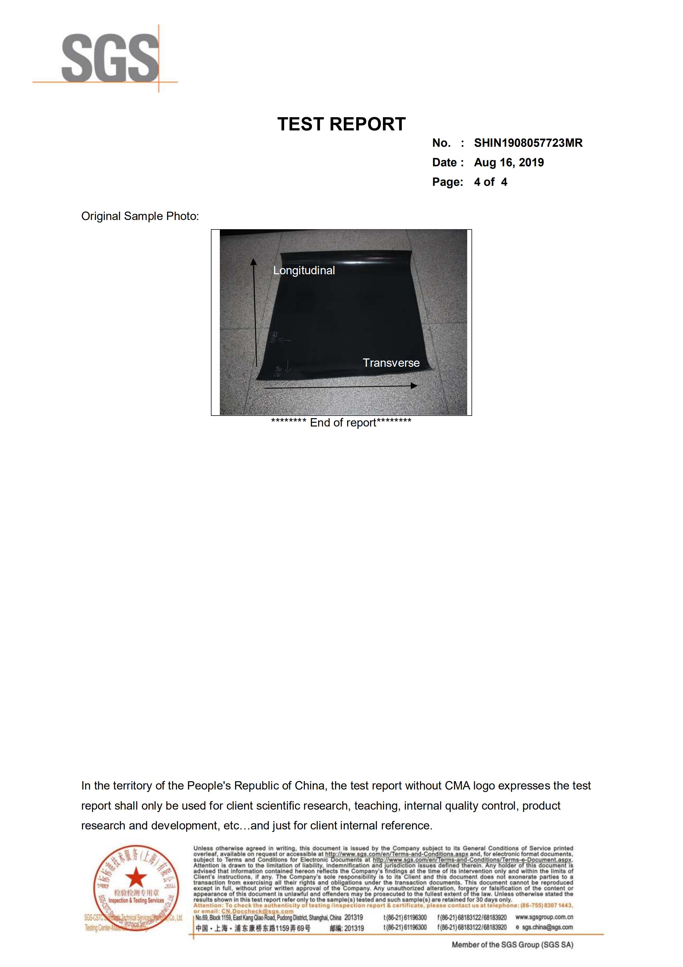 plastic slip sheet testing