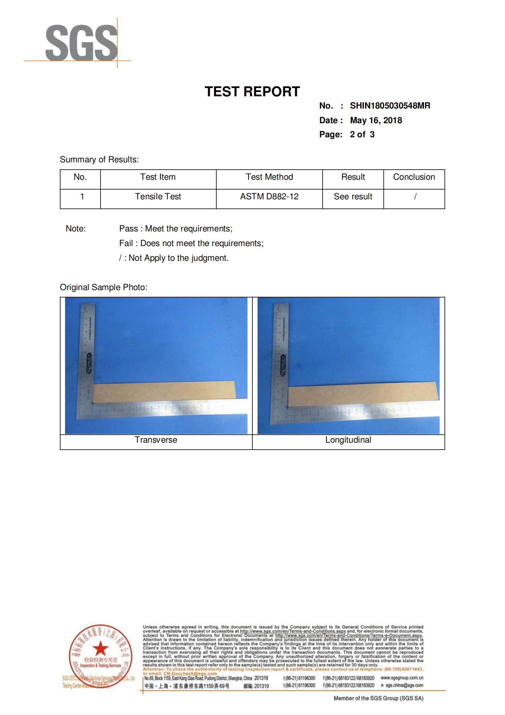 virgin kraft paper slip sheet testing