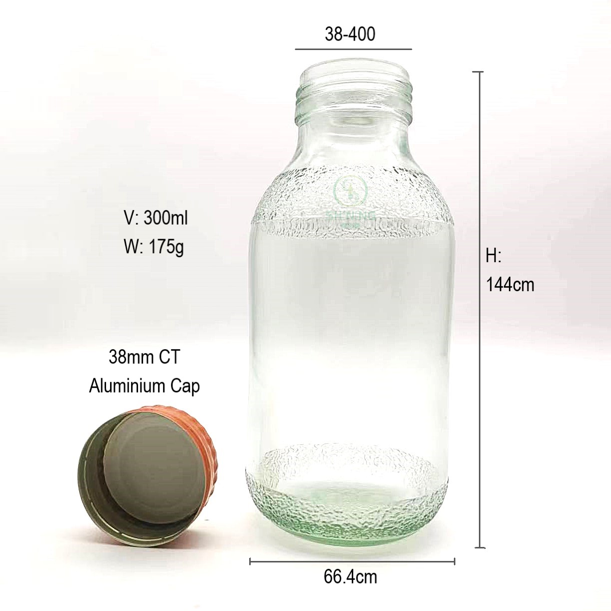 SG-D584GlassBeverageBottleSize