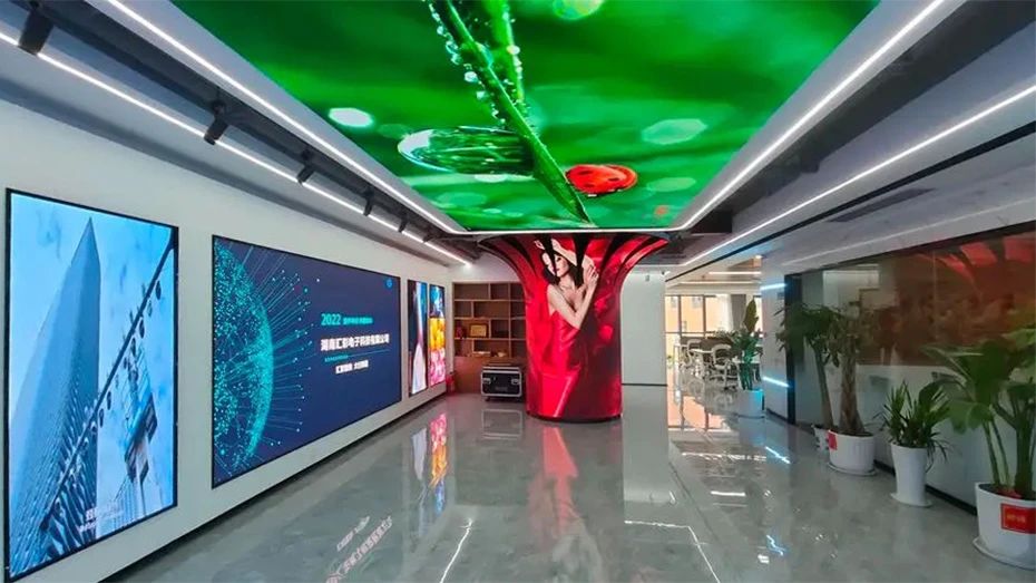 Office design, showroom design, exhibition center solution with LED screen