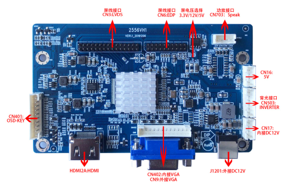 G121XN01 V0 driver board with HDIMI DVI VGA