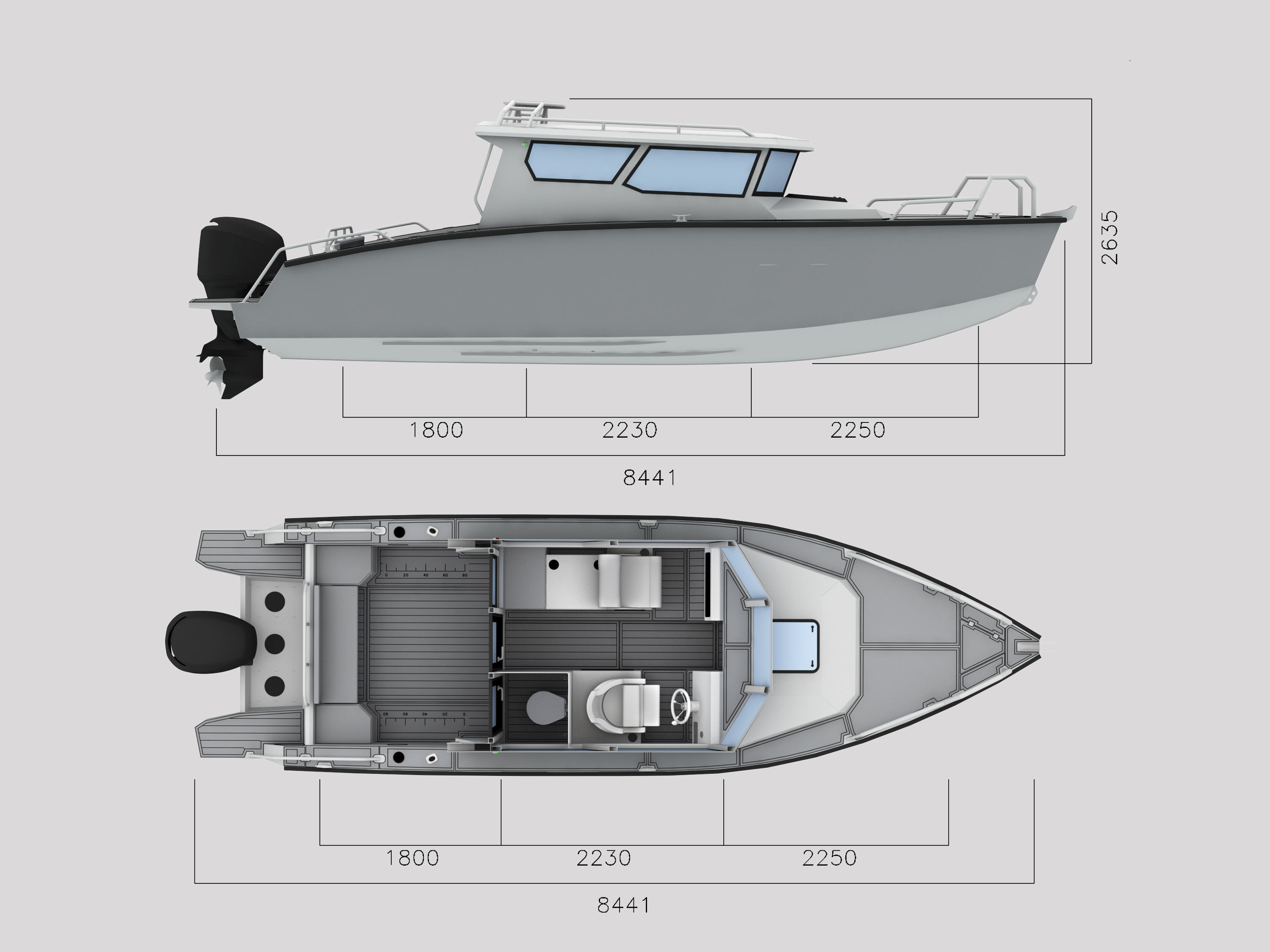 HalfCabin620-840RussianDesignAluminumBoatforrecreationandfishing_2bfef30338eb974122fcaad7b8a645f71