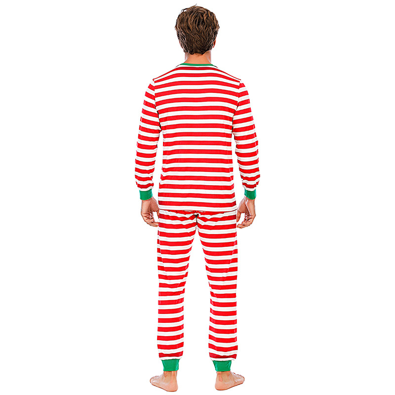 Men'sStripedLongSleeveChristmasPajamas-4