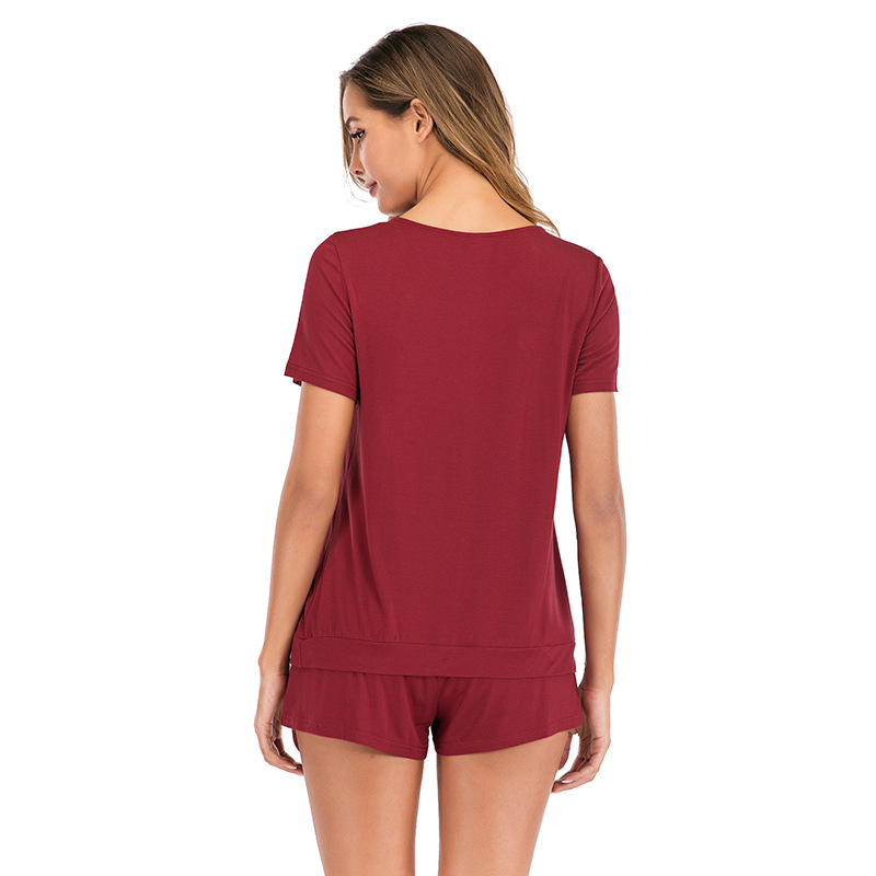 Women'ssimplesexyshortsleeveset-4