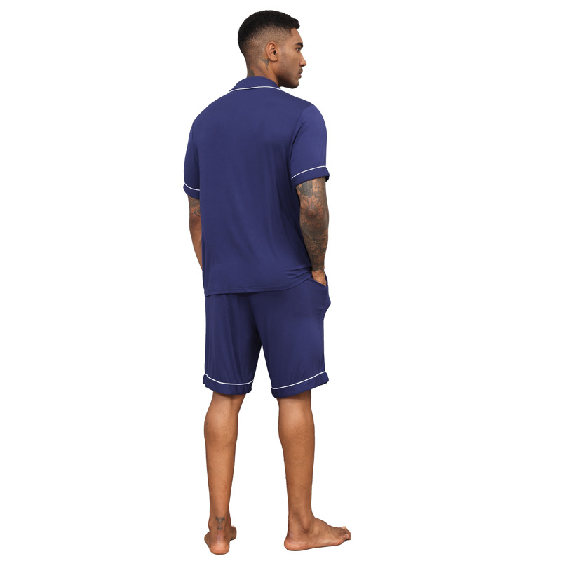 Men'slapelcardiganmodalpajamasset-4