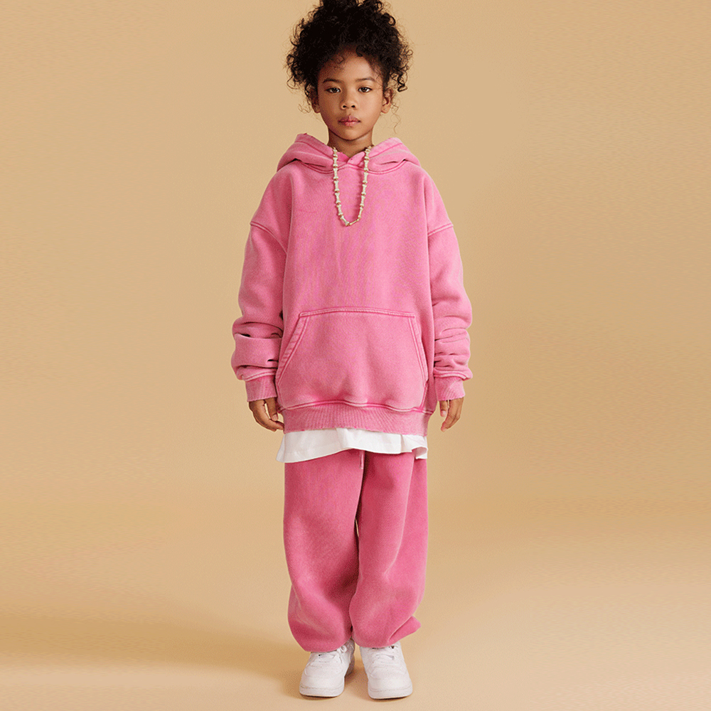 Children'ssolidcolorhoodedsweatshirt-1