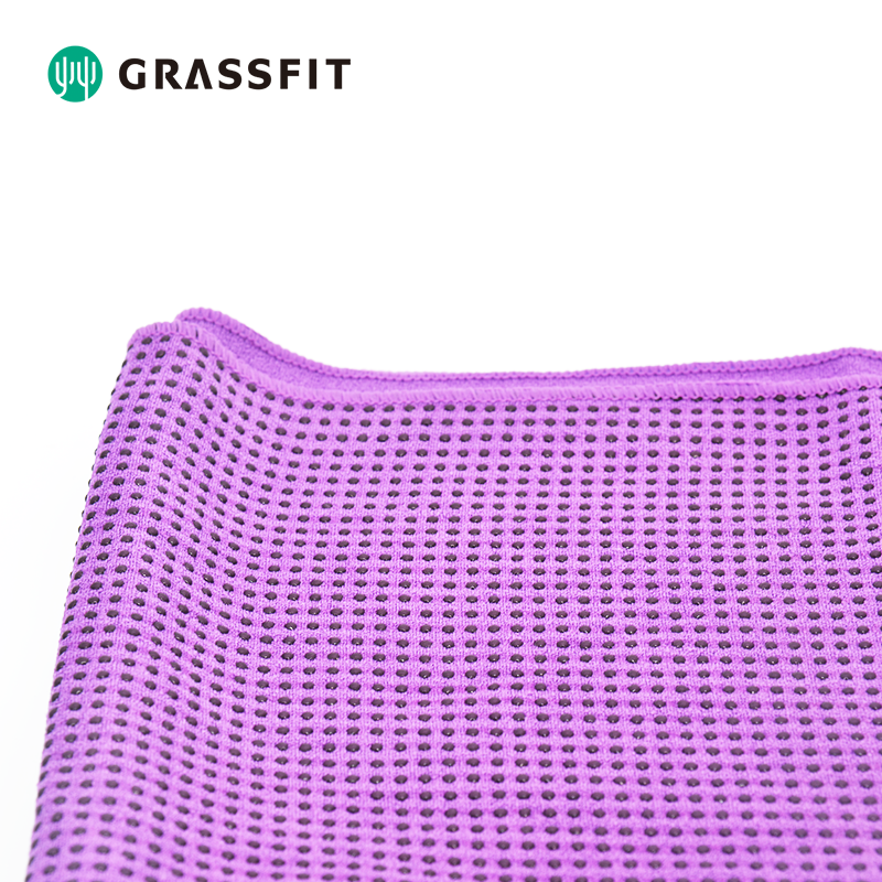 GRASSFITLightWeightYogaMatTowelwithPVCDots4