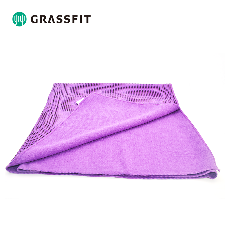 GRASSFITLightWeightYogaMatTowelwithPVCDots3