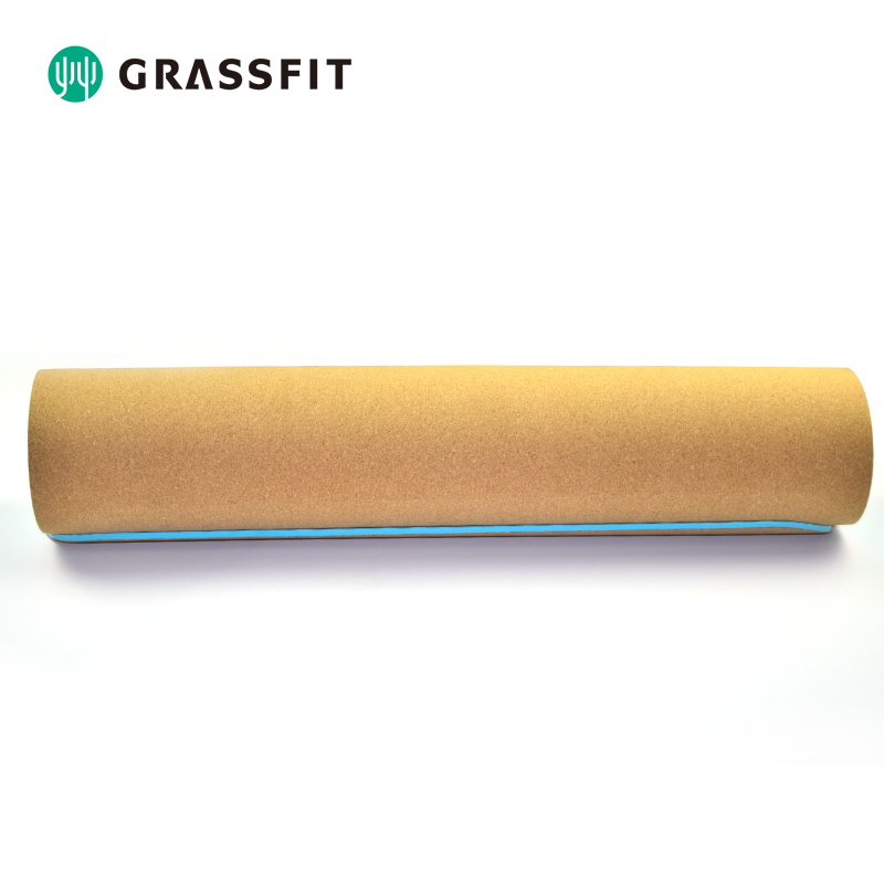 GRASSFITFreeDesignNoSmellCorkTPEYogaMat5