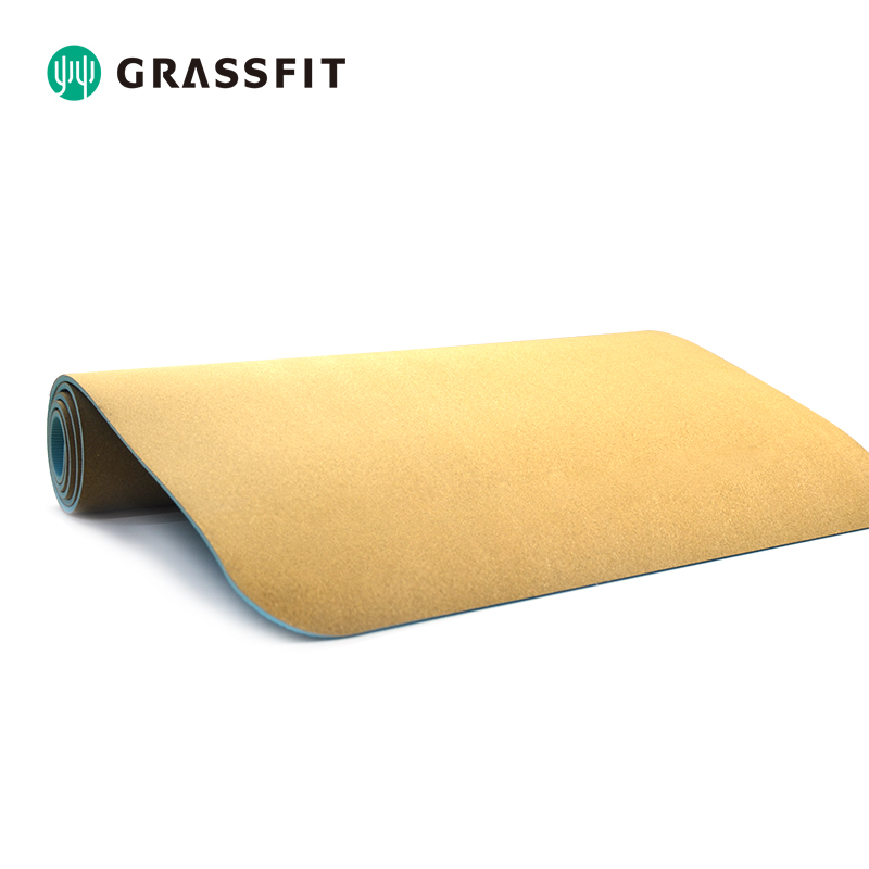 GRASSFITFreeDesignNoSmellCorkTPEYogaMat4