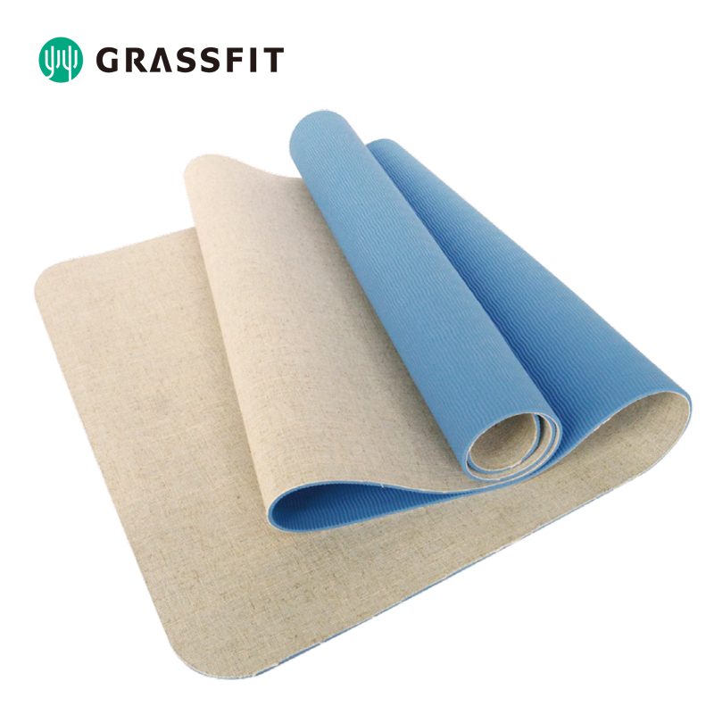 GRASSFITAntibacterialMaterialYogaYogiJuteTPEYogaMat3