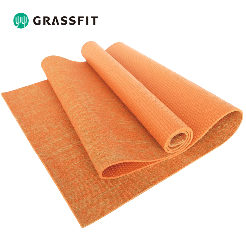 GRASSFITStretchTrainingJutePVCYogaMat