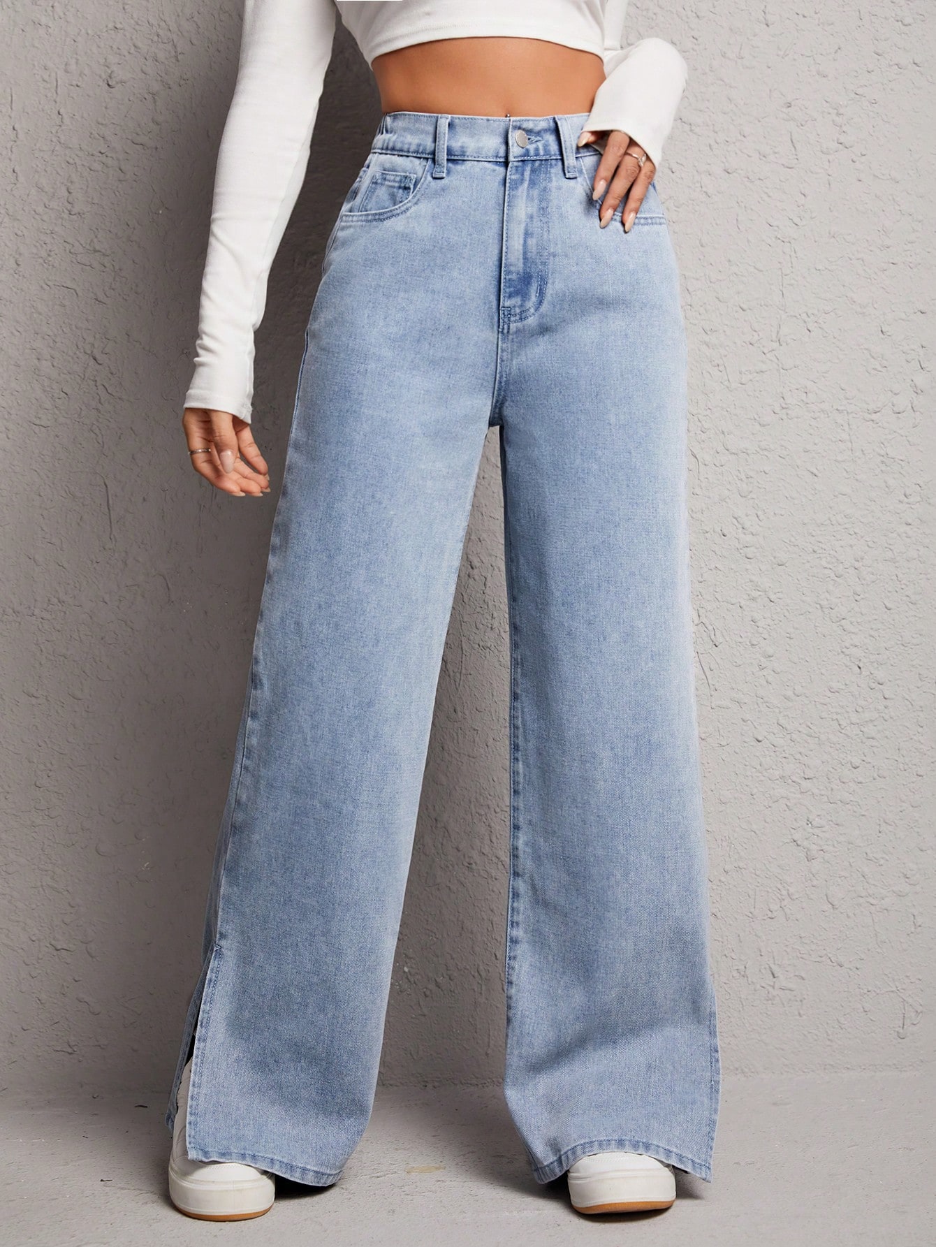 PETITESlantPocketSplitHemJeans_20405091_details_0