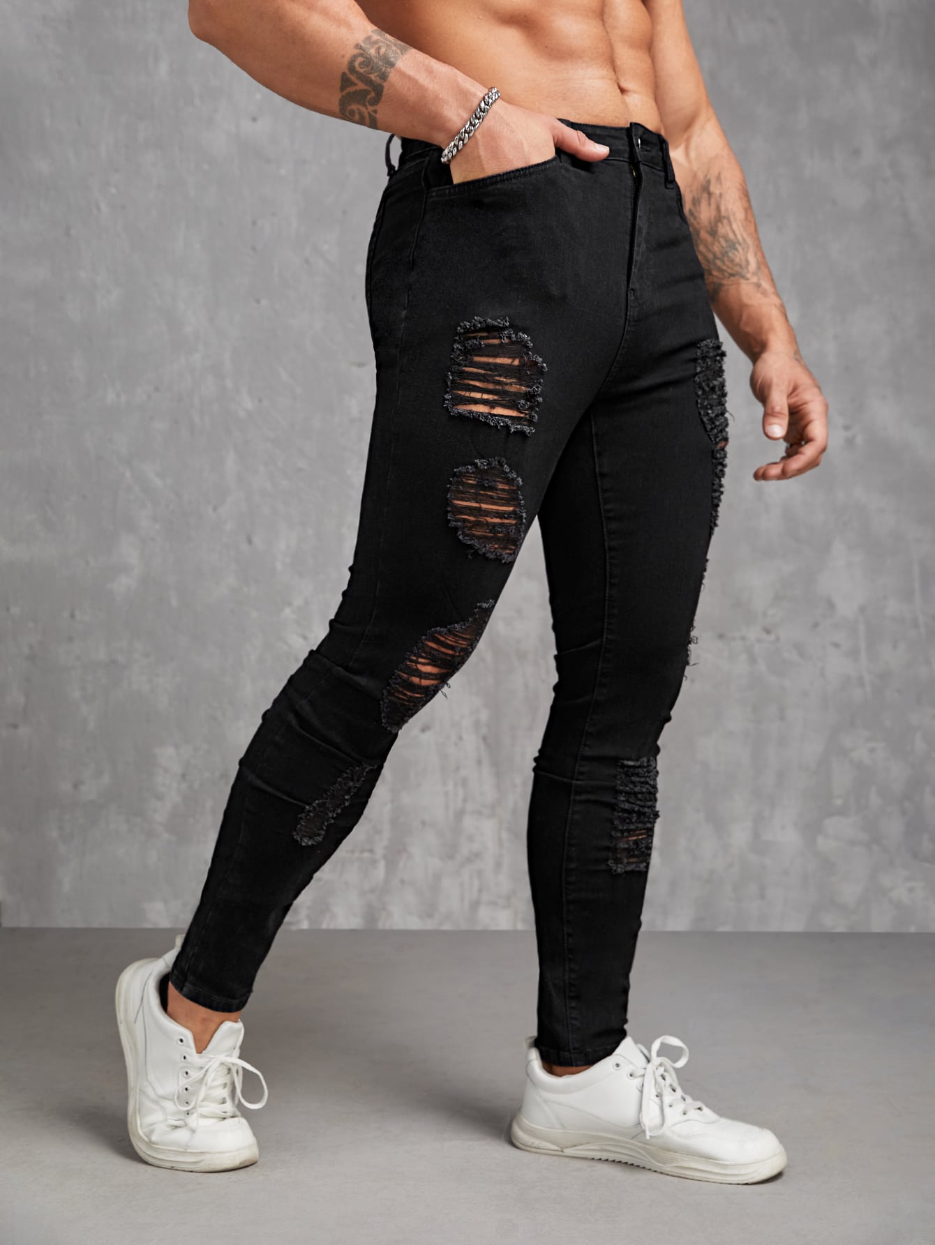 ManfinityLEGNDMenCottonRippedSkinnyJeans_12414935_details_4