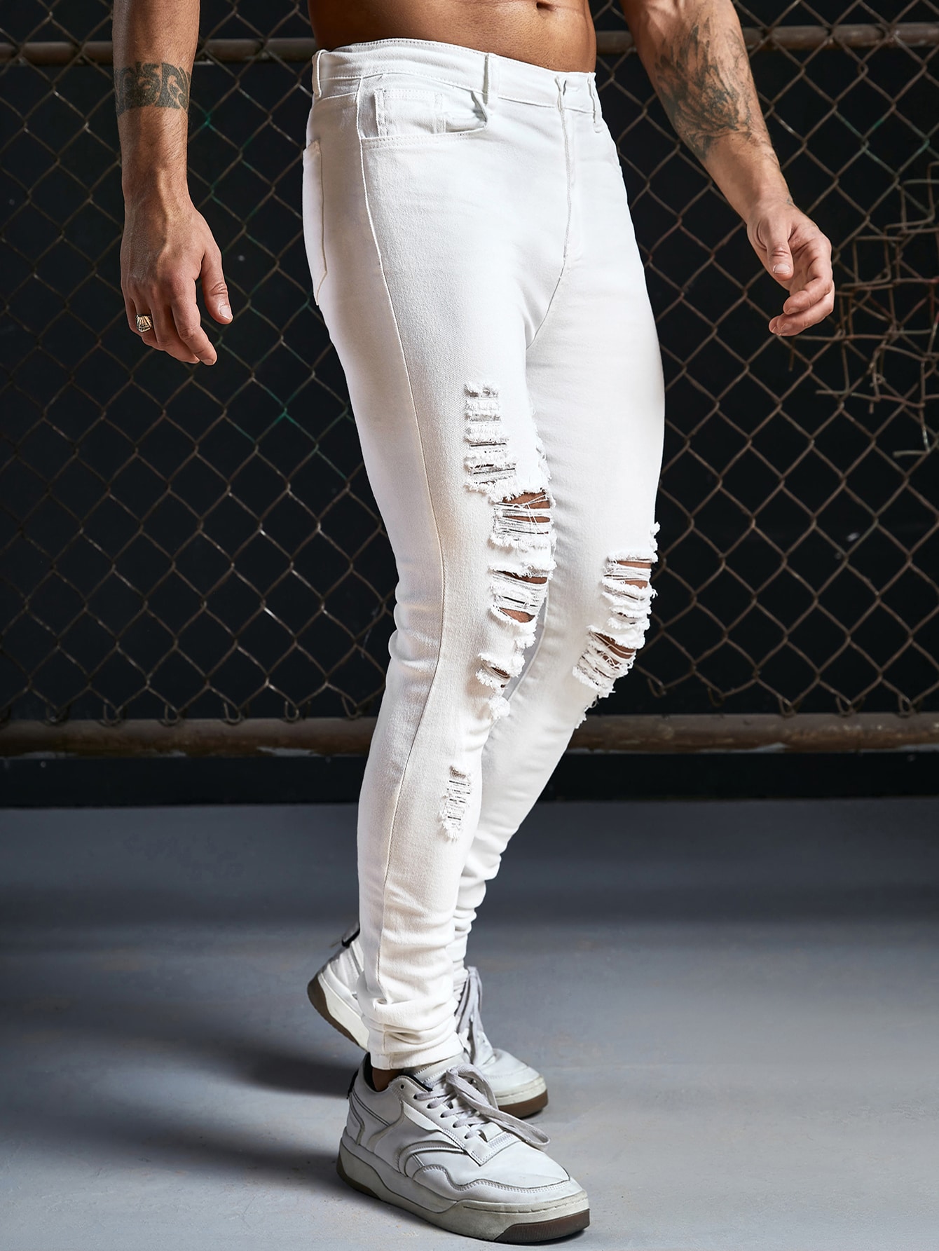 ManfinityMenRippedFrayedSkinnyStackedJeans_12714895_details_2