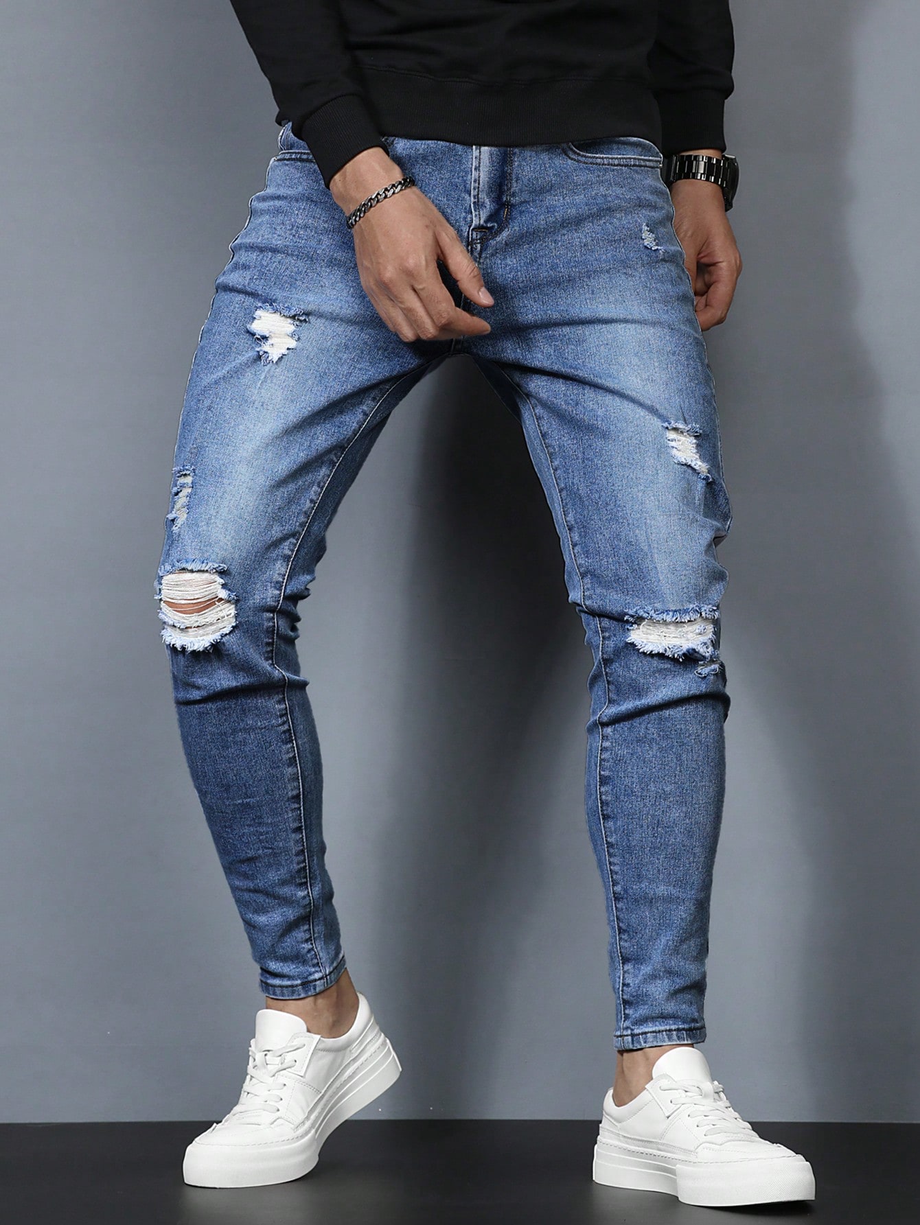 ManfinityLEGNDMenCottonRippedFrayedSkinnyJeans_15212762_details_1